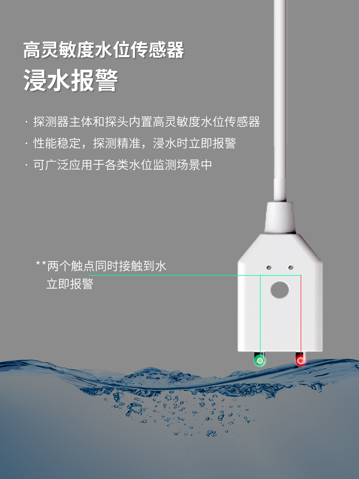 艾礼安NB-IoT智能水浸探测器