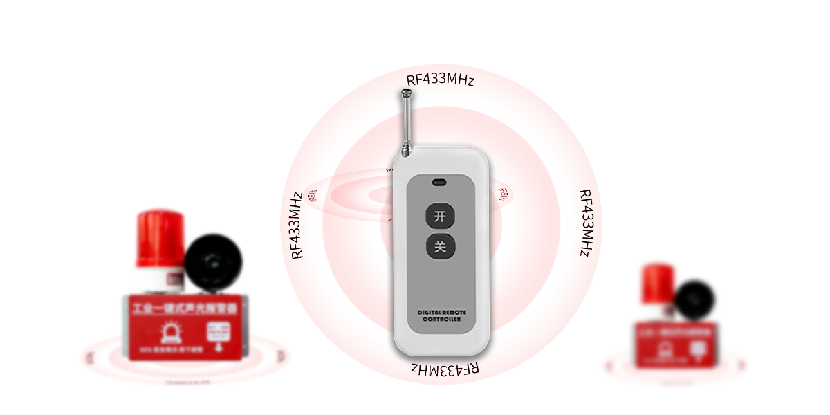 AN-910:工业一键式声光报警器(无线版) AN-910:工业一键式声光报警器(无线版)